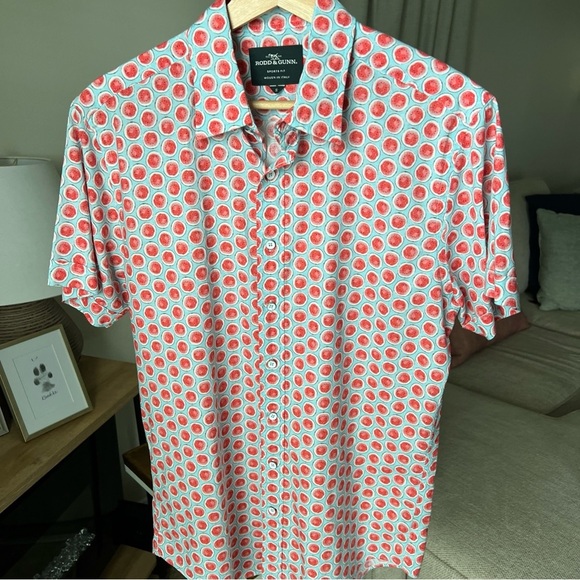 Rodd & Gunn Men’s S/S Watermelon Print Sports Fit Button Up Size S - Picture 1 of 13